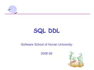 SQL DDL