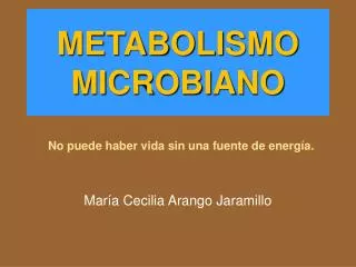 metabolismo microbiano