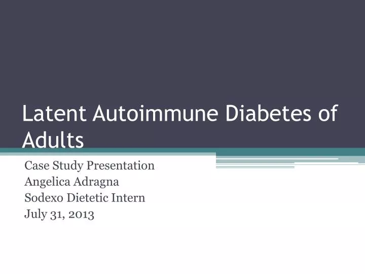 latent autoimmune diabetes of adults