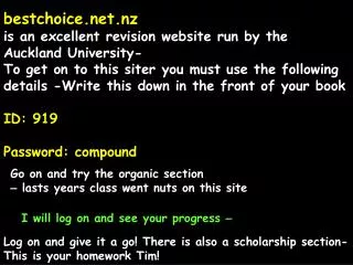 Log on and give it a go! There is also a scholarship section- This is your homework Tim!