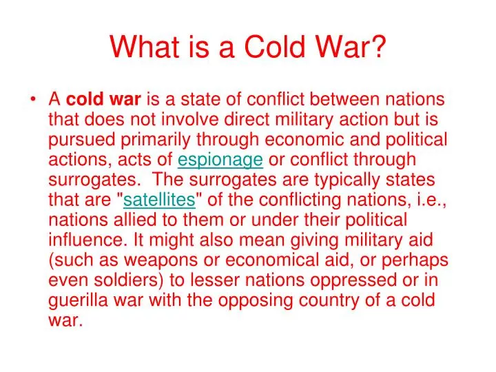 what is a cold war