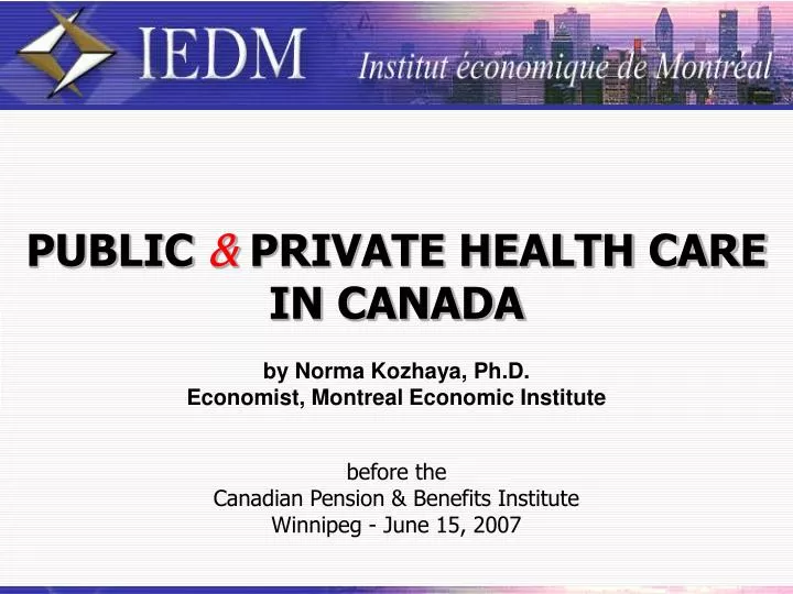 public private health care in canada