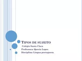 tipos de sujeito