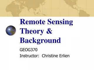 remote sensing theory background