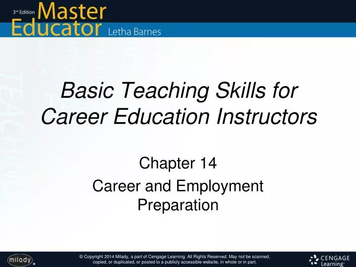 basic teaching skills for career education instructors