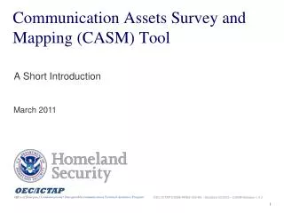 Communication Assets Survey and Mapping (CASM) Tool