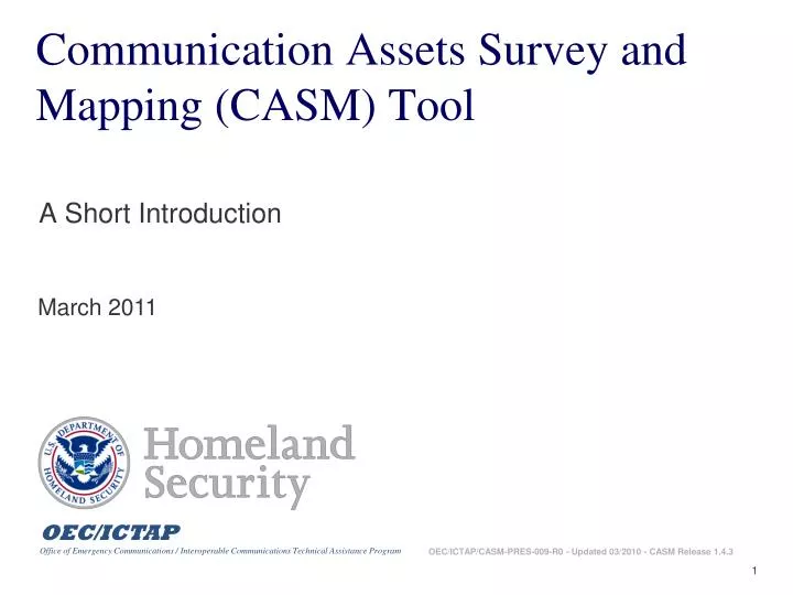 communication assets survey and mapping casm tool