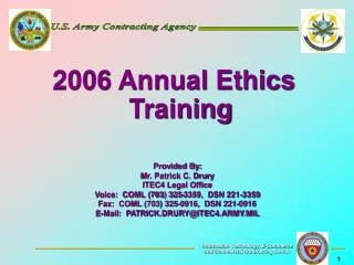 2006 Annual Ethics Training