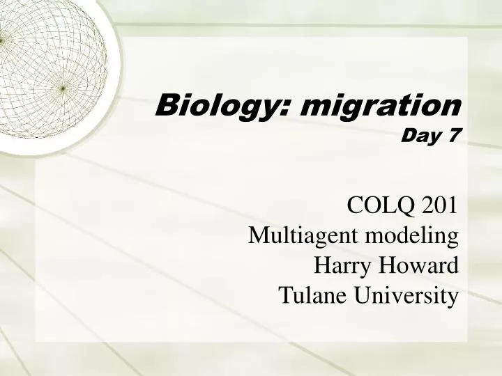 biology migration day 7