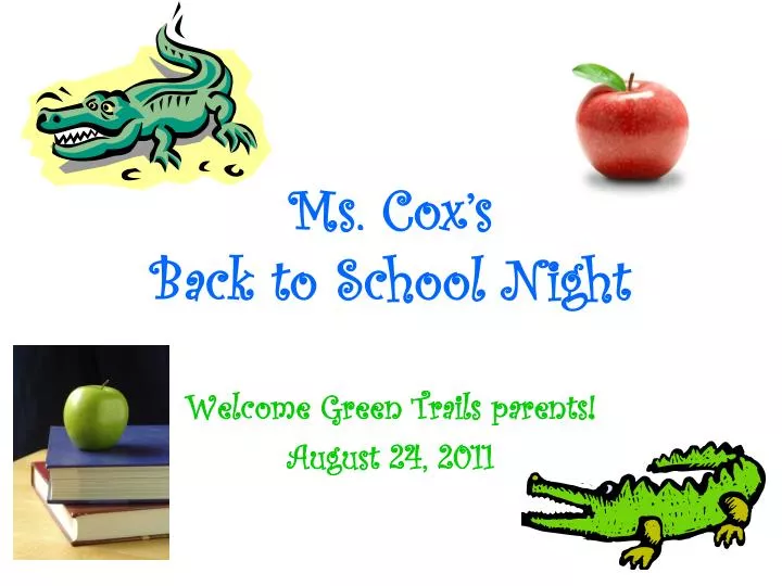 ms cox s back to school night