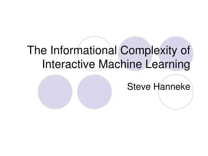 the informational complexity of interactive machine learning