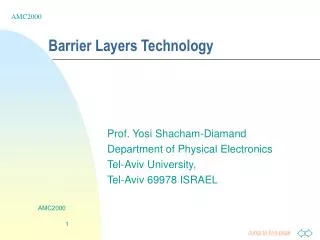 Barrier Layers Technology