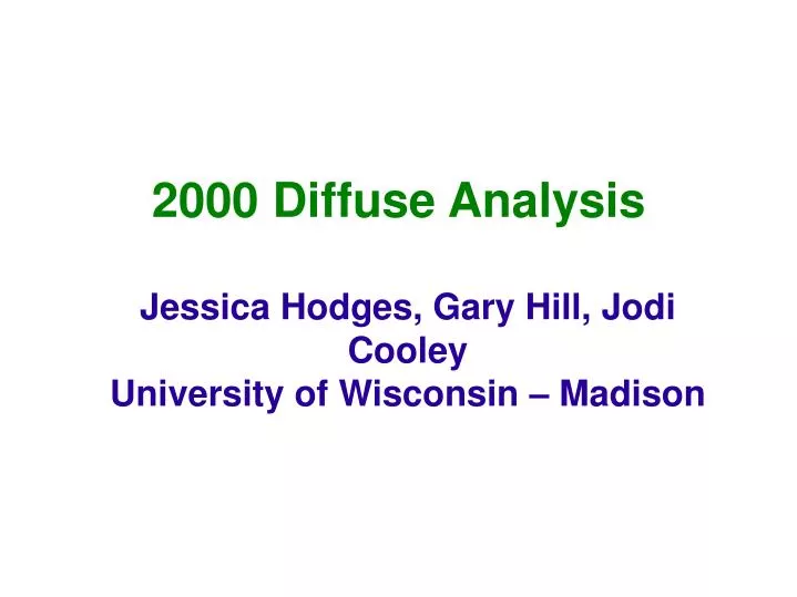 2000 diffuse analysis