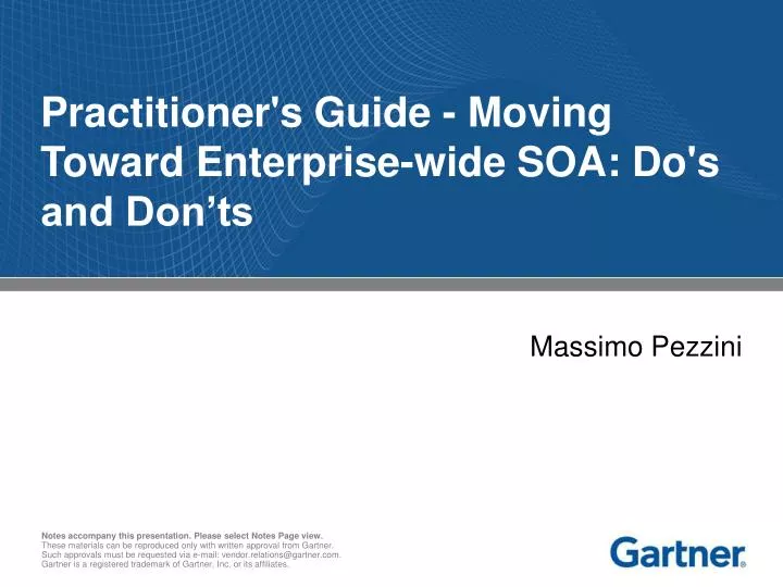 practitioner s guide moving toward enterprise wide soa do s and don ts