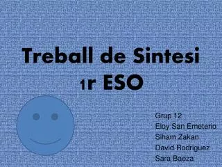 treball de sintesi 1r eso
