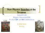 New Physics Searches at the Tevatron