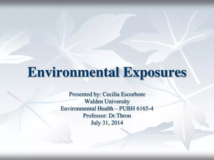 environmental exposures