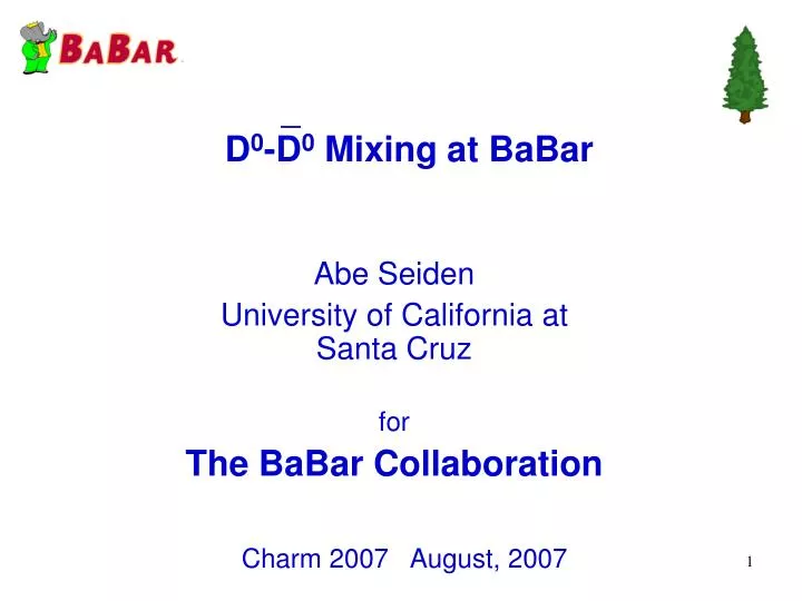 d 0 d 0 mixing at babar
