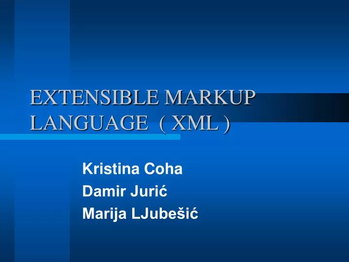 extensible markup language xml