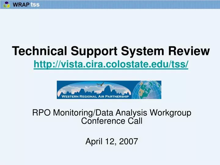 technical support system review http vista cira colostate edu tss