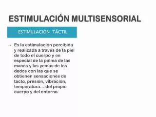 estimulaci n multisensorial