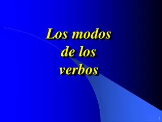 los modos de los verbos