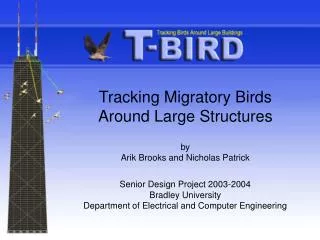 Tracking Migratory Birds Around Large Structures by Arik Brooks and Nicholas Patrick