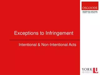 Exceptions to Infringement