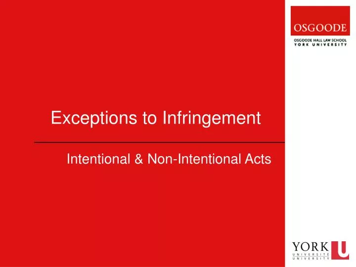 exceptions to infringement