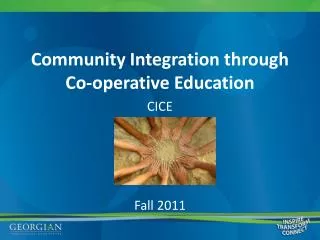 Community Integration through Co-operative Education