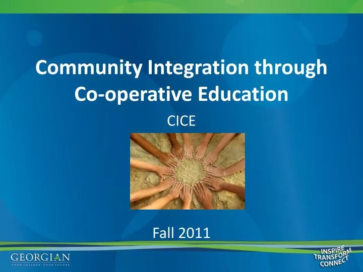 community integration through co operative education