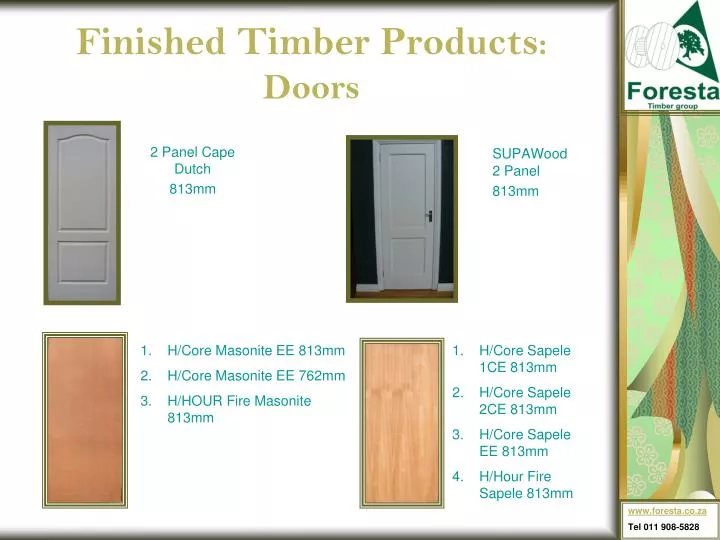 finished timber products doors