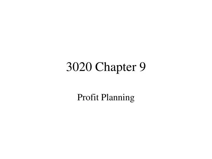 3020 chapter 9