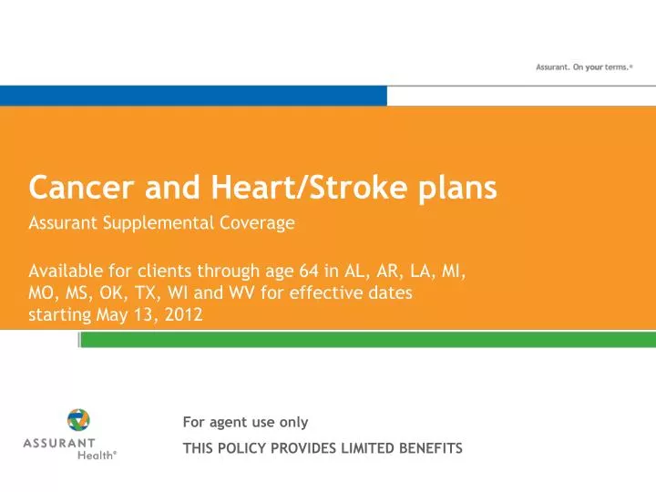 cancer and heart stroke plans