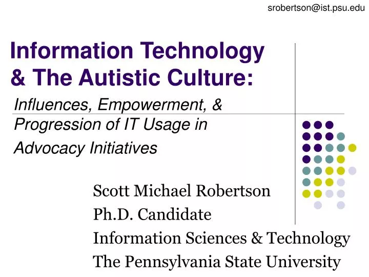 information technology the autistic culture