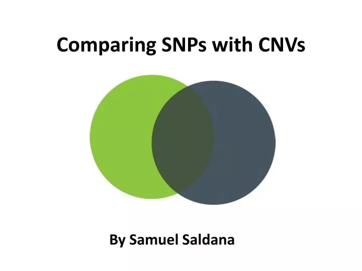comparing snps with cnvs