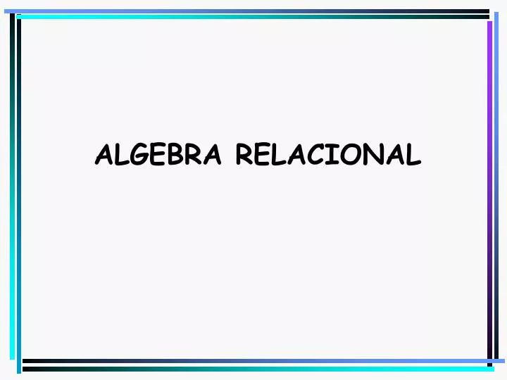 algebra relacional