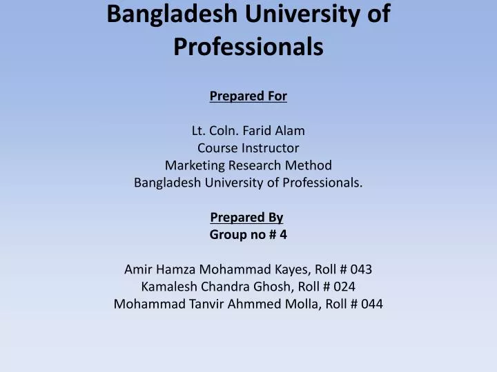 bangladesh university of professionals