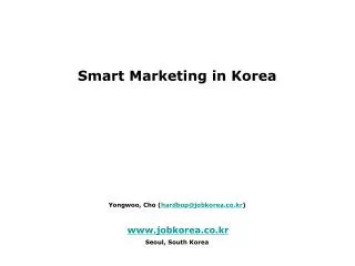 Smart Marketing in Korea