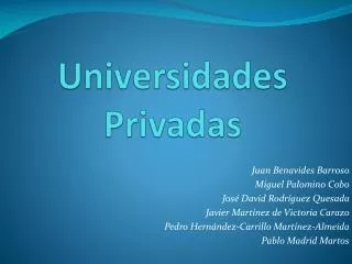 universidades privadas