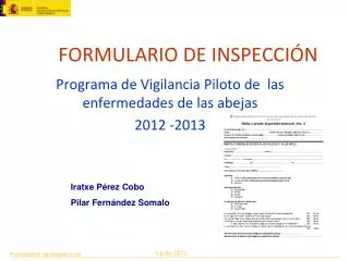 formulario de inspecci n