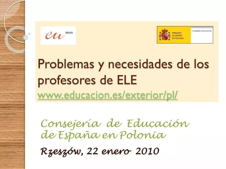 problemas y necesidades de los profesores de ele www educacion es exterior pl
