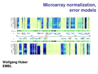 Microarray normalization, error models