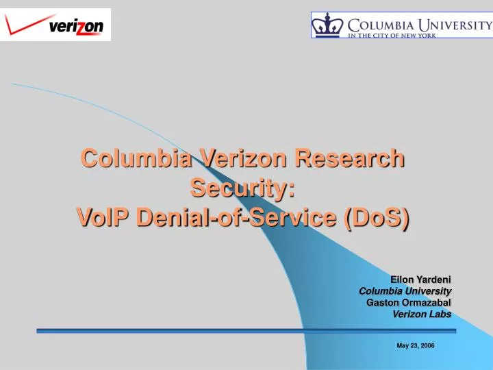 columbia verizon research security voip denial of service dos