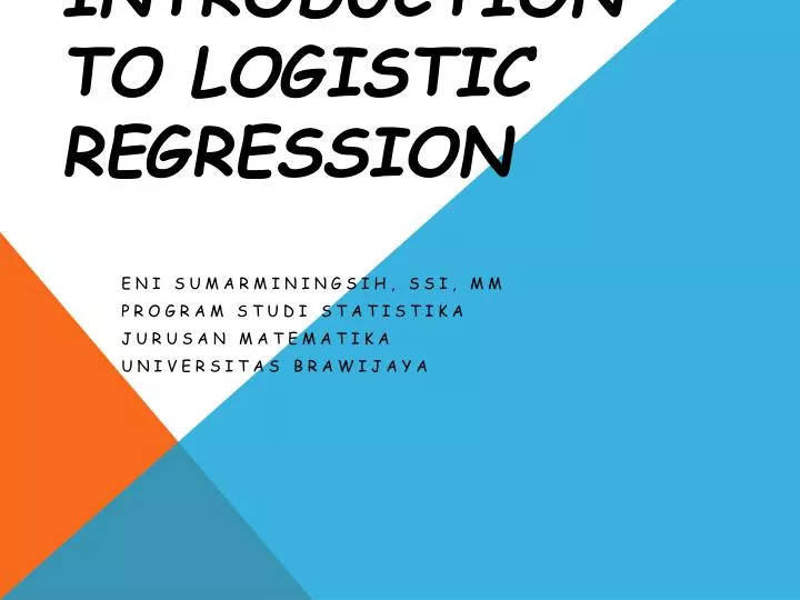 an introduction to logistic regression
