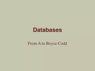 Databases