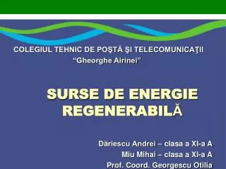 surse de energie regenerabil