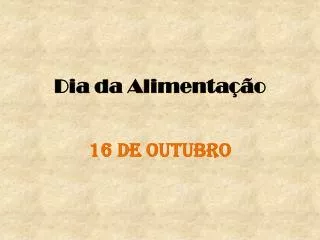 dia da alimenta o