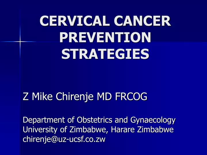 cervical cancer prevention strategies