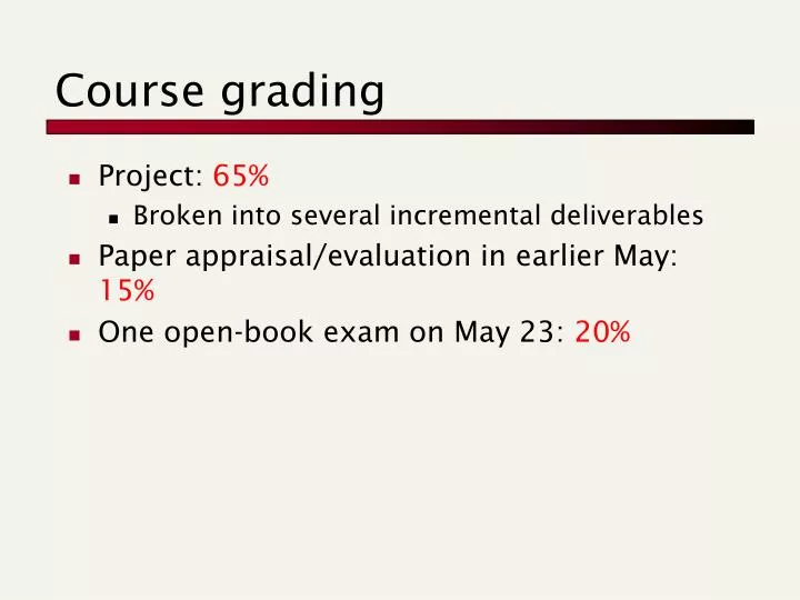 course grading